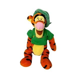 Disney Tigger Plush St Patricks Day OTigger Green Hat Shirt 11" Stuffed Toy